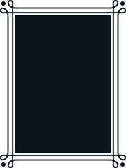 Vector border frame. Background or book page. Simple rectangular billboard, poster, card, plaque, signboard, sticker, or label 