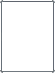 Vector border frame. Background or book page. Simple rectangular billboard, poster, card, plaque, signboard, sticker, or label 