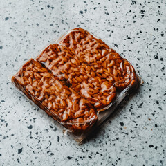 vacuum-packed marinated tempeh