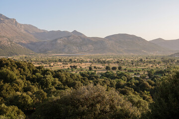 Obraz premium Panorama View of Lassithi plateau in Crete, Greece