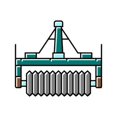 cultipacker farm equipment color icon vector illustration