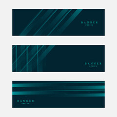 Fototapeta premium Set of blue futuristic banner design