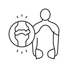 polymyalgia rheumatica line icon vector illustration