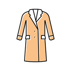 coat female garment color icon vector illustration