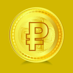 Digital Currency Symbol of Russian Rubble