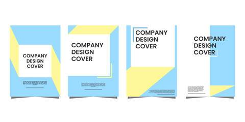 A4 Company Cover Collection. Abstract geometric flyer. a4 presentation. Print Editable Vector. Book Cover Design