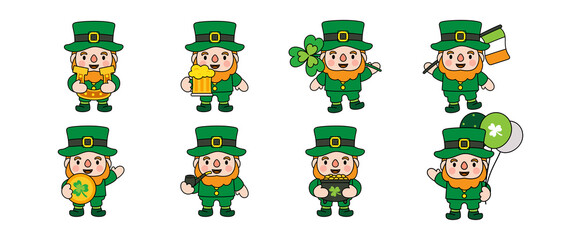  St. Patrick's Day Filled Clipart, illustration