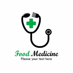 Food medicine logo template illustration