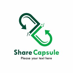 Share capsule logo template illustration