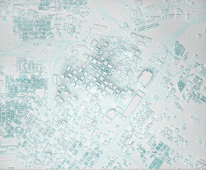 simplified map of the city of Houston aerial view