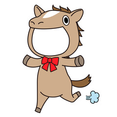 馬の着ぐるみのフォトフレーム