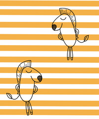 zebra stripe mood yellow animal kawaii