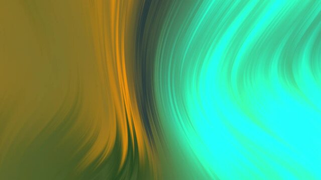 Blue and yellow flowing liquid waves in lines. abstract moving background Seamless Loop Motion Video Ultra HD 4K 3840x2160