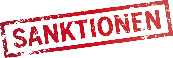 roter Stempel Sanktionen