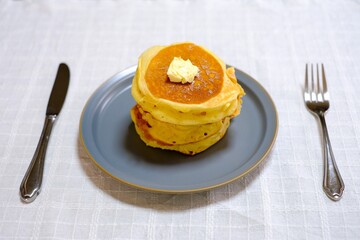 手作りパンケーキ