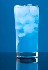 Blue hawaiian cold cocktail