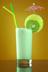 with chocolate and fruit