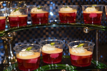 red delicious dessert with yello