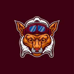 Tiger head mascot logo template