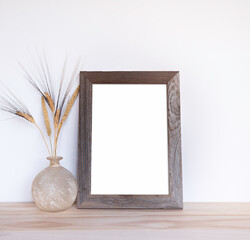 Farmhouse Styled 9x13 Portrait Picture Frame Mockup