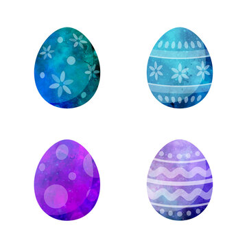 Easter eggs icons. Happy Easter holiday. Vector Illustration
