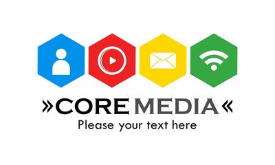 Core media logo template illustration