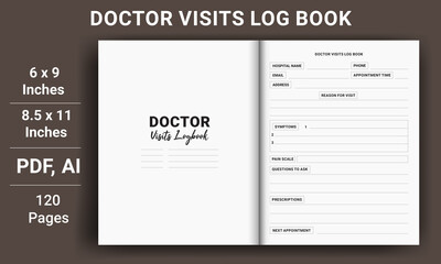 Doctor Visits Log Book Tracker