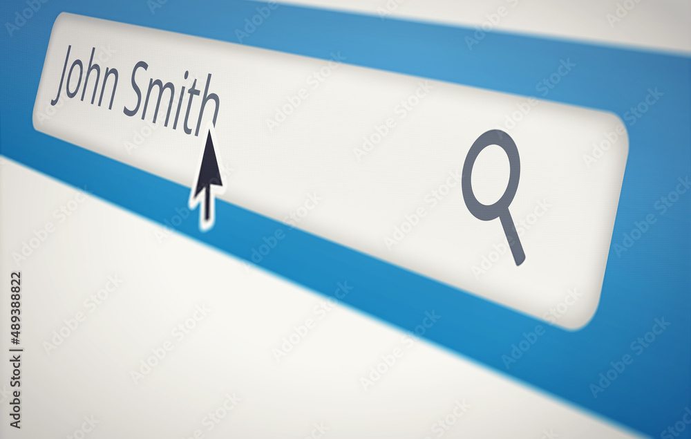 Poster cropped shot of a search engine looking up a search term - all design on this image is created from 