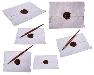 Envelope with a lacquer stamp