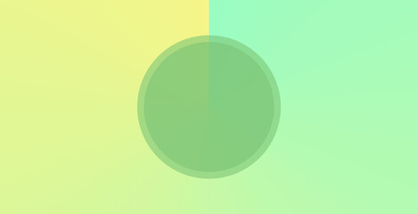 Green and Yellow Background with Circle on the Middle