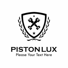 Piston lux design logo template illustration