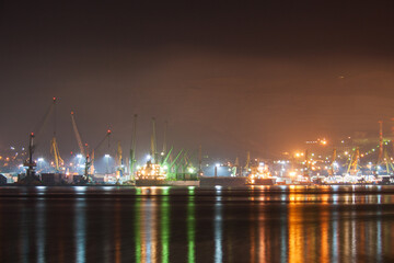 Fototapeta na wymiar Russian sea port Novorossiysk.