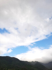 clouds over the mountains