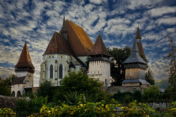 The historic castle church of Biertan in Romania