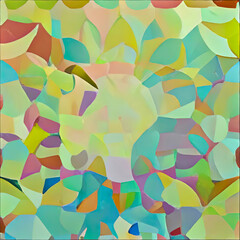 Art Modern Geometric Colorful Shapes. Abstract view of a bright spring day
