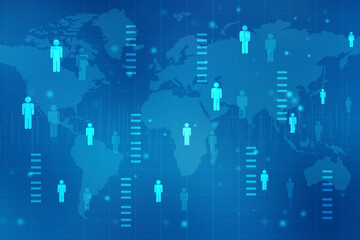 2d illustration Business Network concept