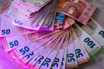 Business and economy concept exchange pln polish money to euro