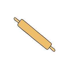 Doodle colored rolling pin.