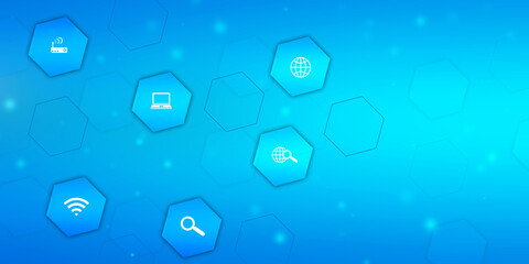 Naklejka premium Digital Abstract technology background,2d illustration