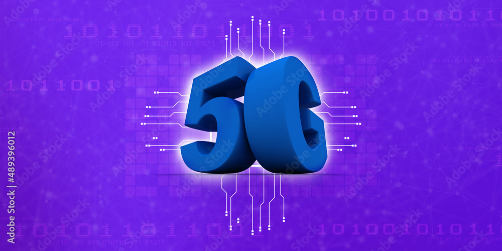 Poster 3d rendering 5g network 5g connection