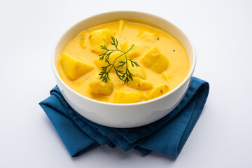 Dahi wale Aloo or curd potato curry