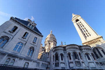 The Basilica of the Sacred Heart. 18 th arrondissement of Paris cityis            