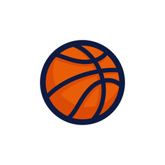 Basketball simple flat icon vector illustration