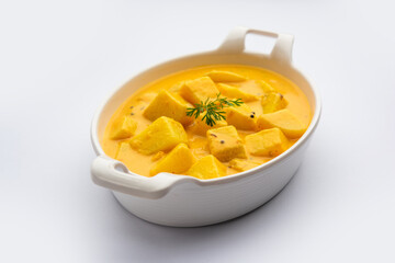 Dahi wale Aloo or curd potato curry