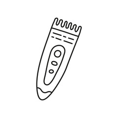 Doodle hair clipper icon.