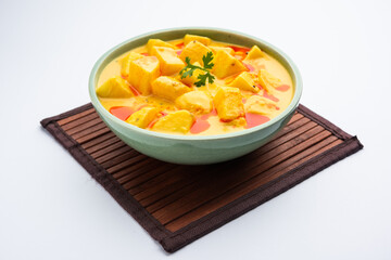 Dahi wale Aloo or curd potato curry