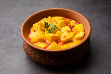 Dahi wale Aloo or curd potato curry