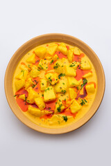 Dahi wale Aloo or curd potato curry