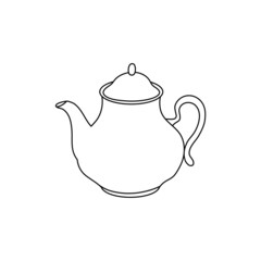 Hand drawn teapot icon.