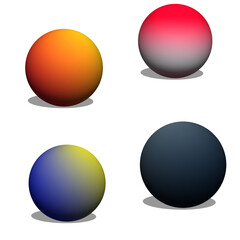 3d colorful sphere isolated on white background